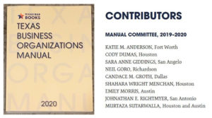 Texas Business Organizations Manual Published with Candace M. Groth as Contributing Author